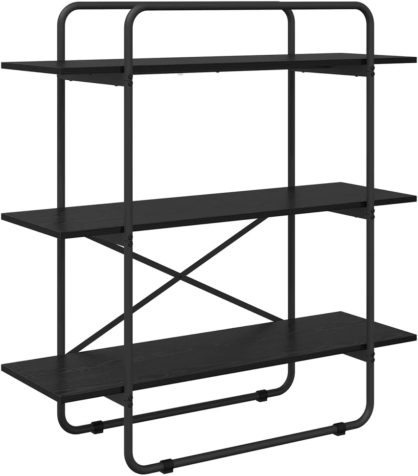 Knygų lentyna 3 aukštų 100 x 35 x 105 cm PB Juodojo ąžuolo