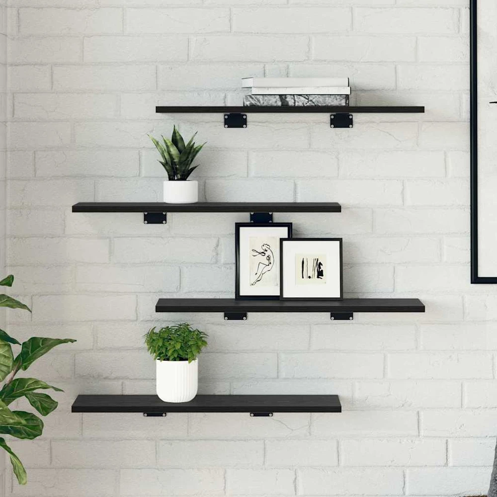Knygų lentyna 3 aukštų 4 vnt. 60 x 20 x 1,5 cm Apdirbta mediena