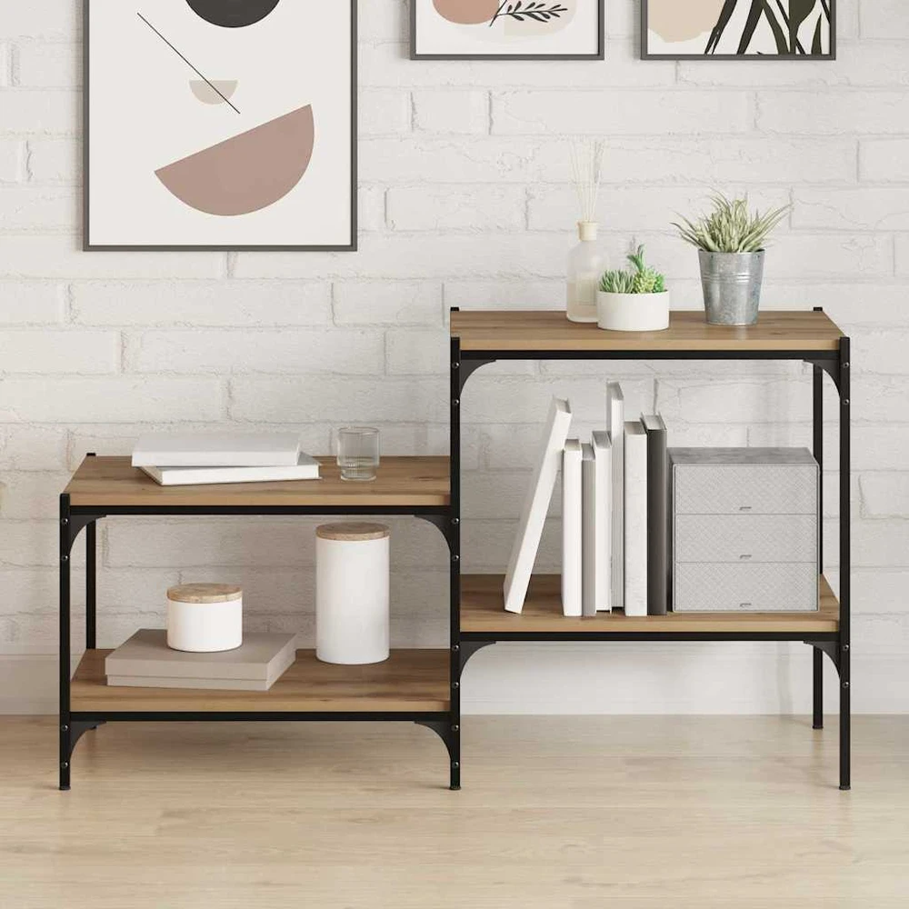Knygų lentyna 3 aukštų 4 vnt. 60 x 40 x 1,5 cm Apdirbta mediena