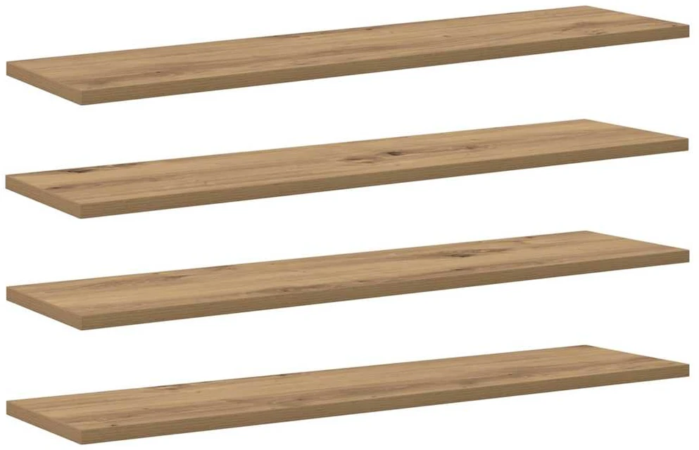 Knygų lentyna 3 aukštų 4 vnt. 80 x 20 x 1,5 cm Apdirbta mediena
