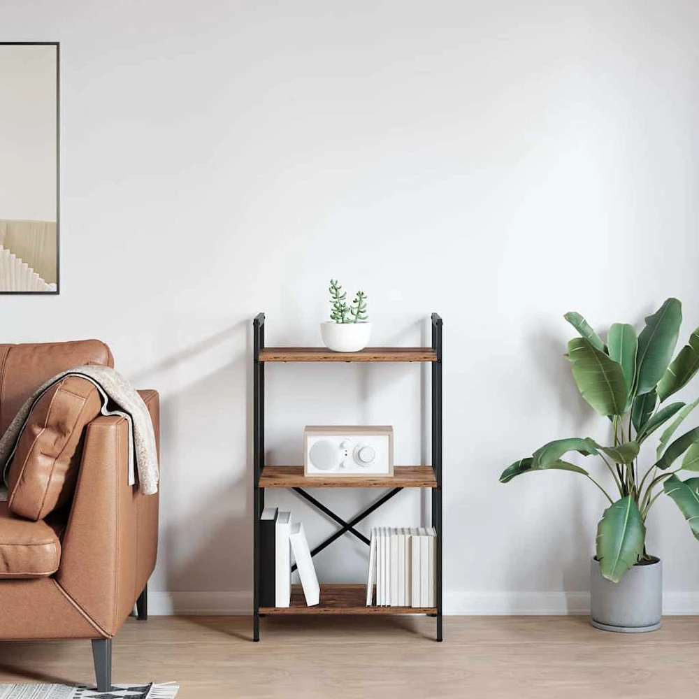 Knygų lentyna 3 aukštų 56 x 34 x 96 cm Apdirbta mediena