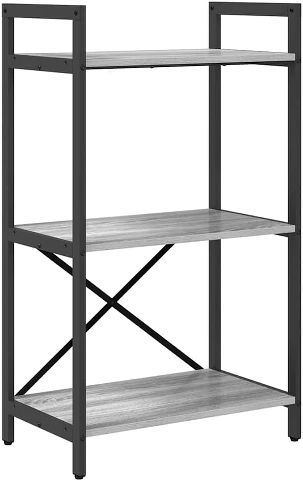 Knygų lentyna 3 aukštų 56 x 34 x 96 cm Apdirbta mediena