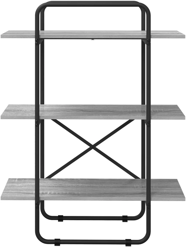Knygų lentyna 3 aukštų 80 x 35 x 105 cm PB Pilka Sonoma