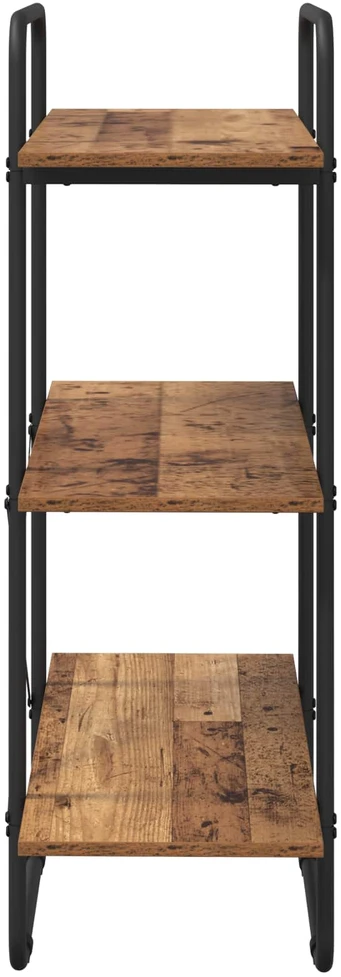 Knygų lentyna 3 aukštų 80 x 35 x 105 cm PB Ąžuolo mediena