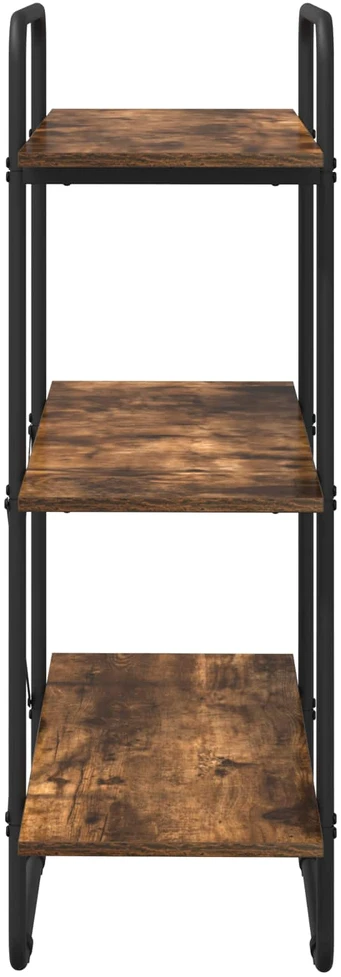 Knygų lentyna 3 aukštų 80 x 35 x 105 cm PB Dūminio ąžuolo