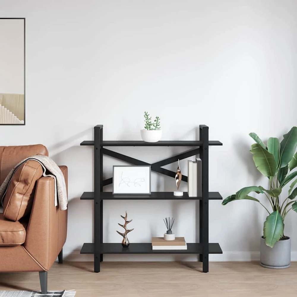 Knygų lentyna 3 lygių 100 x 33,5 x 102 cm Apdirbta mediena