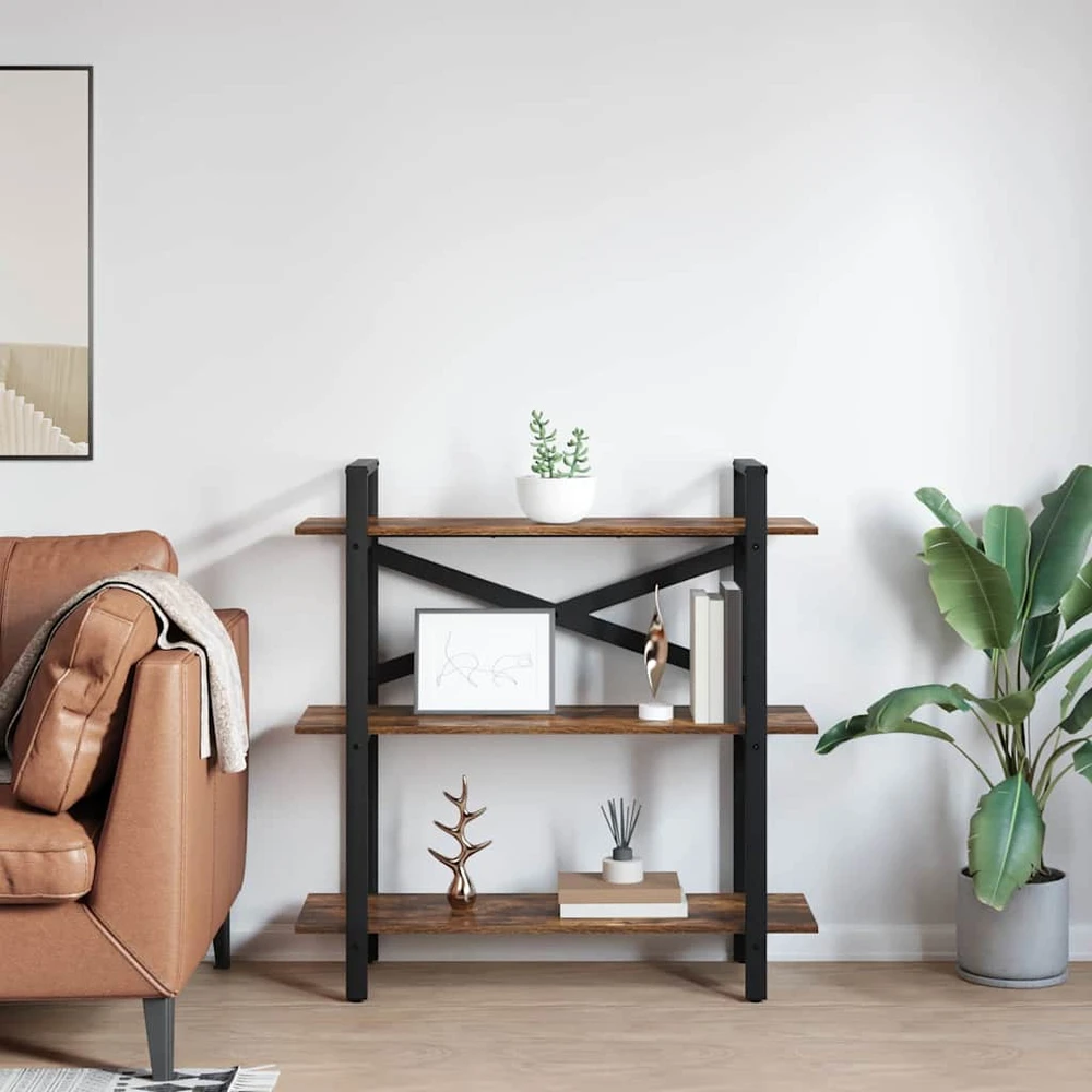 Knygų lentyna 3 lygių 100 x 33,5 x 102 cm Apdirbta mediena