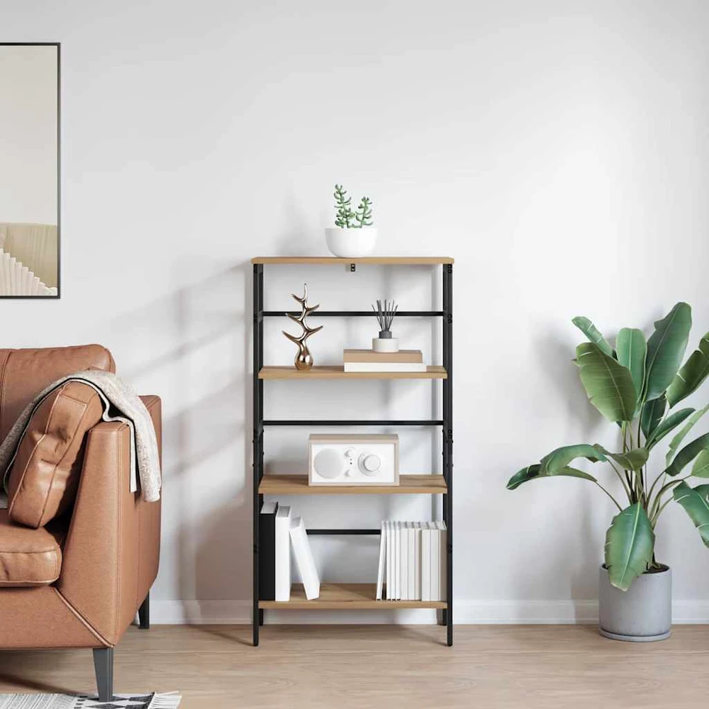 Knygų lentyna 3 lygių 60 x 29,5 x 115 cm Apdirbta mediena
