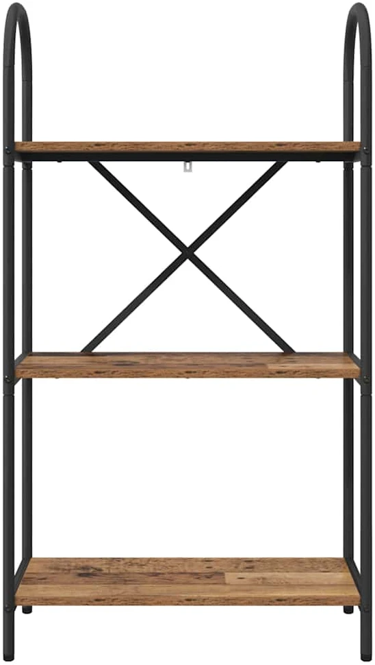 Knygų lentyna 3 lygių 60 x 30 x 109 cm Apdirbta mediena