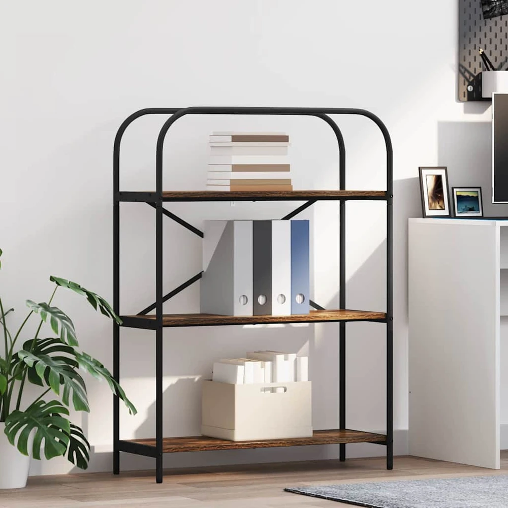 Knygų lentyna 3 lygių 80 x 30 x 109 cm Apdirbta mediena