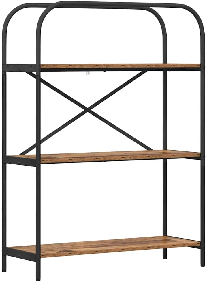 Knygų lentyna 3 lygių 80 x 30 x 109 cm Apdirbta mediena