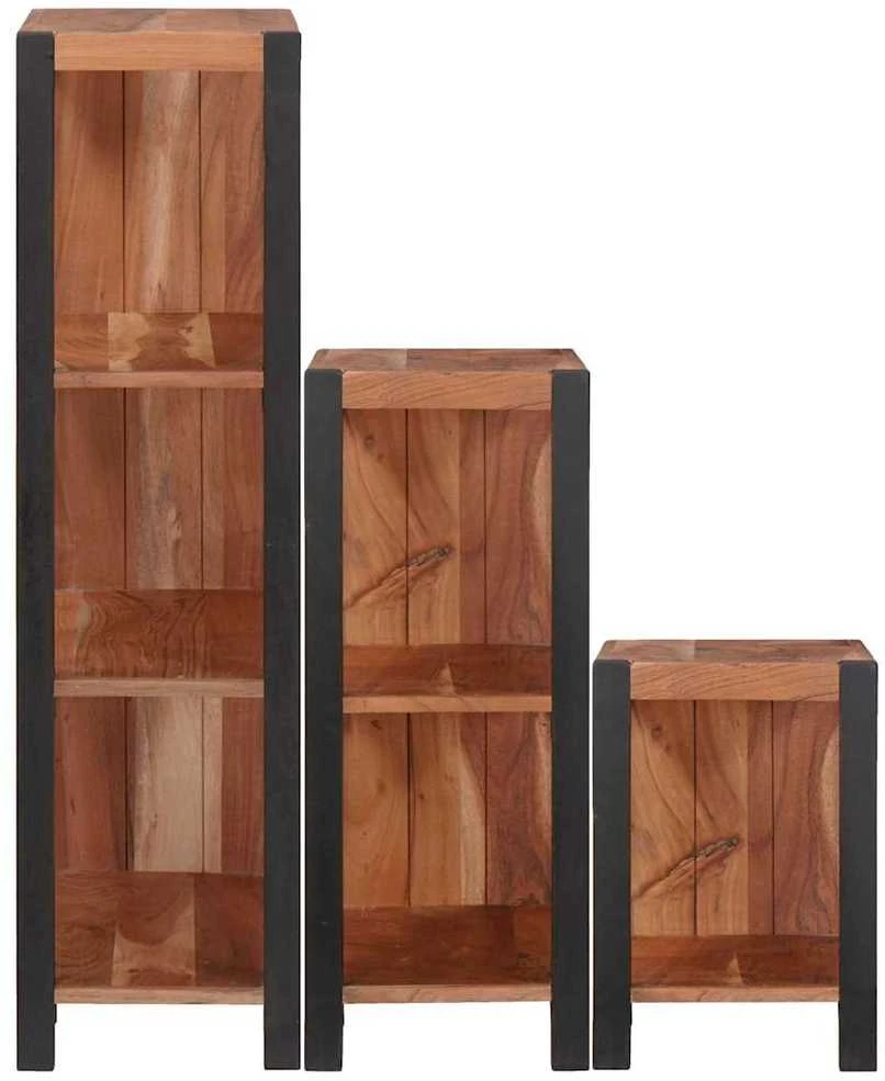Knygų lentyna 6 aukštų 3 vnt. 50 x 30 x 110 cm Ruda