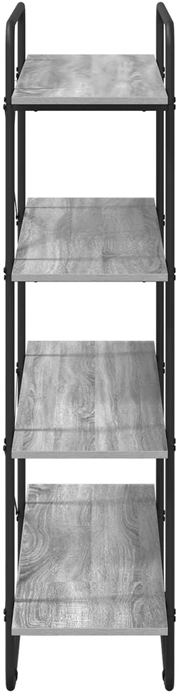 Knygų lentyna 4 aukštų 100 x 35 x 140 cm PB Pilka Sonoma