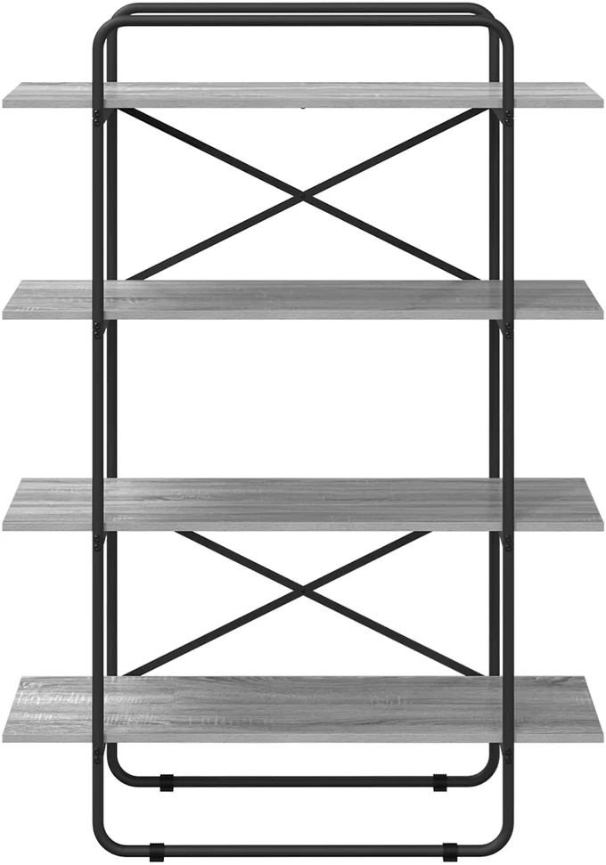 Knygų lentyna 4 aukštų 100 x 35 x 140 cm PB Pilka Sonoma