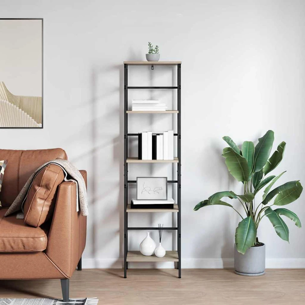 Knygų lentyna 4 lygių 40 x 29,5 x 149 cm Apdirbta mediena