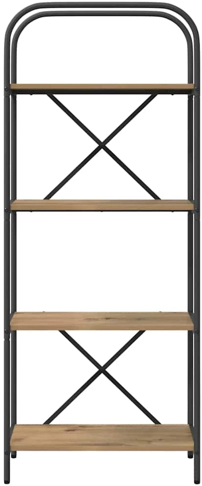 Knygų lentyna 4 lygių 60 x 30 x 146 cm Apdirbta mediena