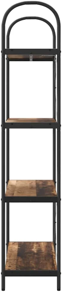 Knygų lentyna 4 lygių 80 x 30 x 146 cm Apdirbta mediena