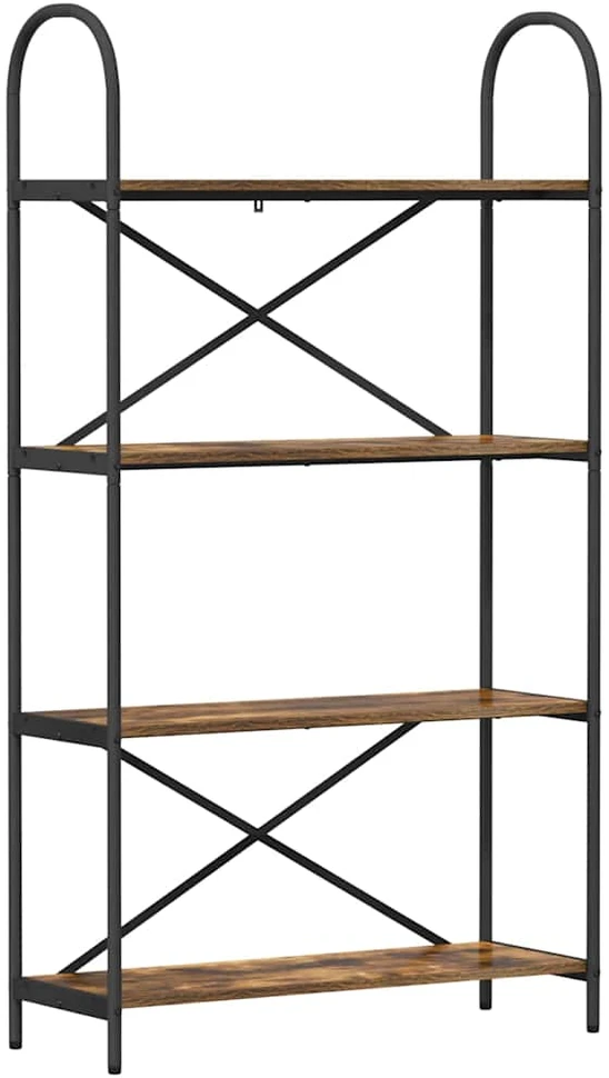 Knygų lentyna 4 lygių 80 x 30 x 146 cm Apdirbta mediena