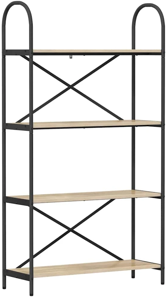 Knygų lentyna 4 lygių 80 x 30 x 146 cm Apdirbta mediena