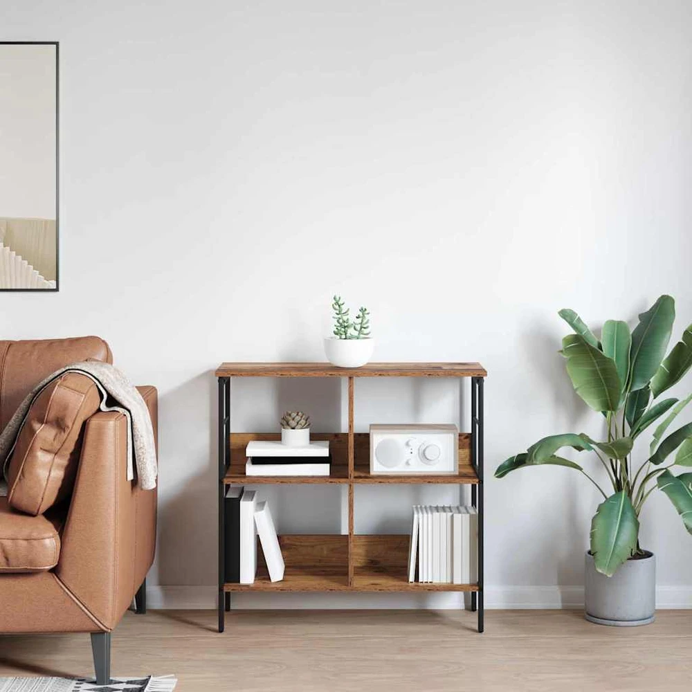 Knygų lentyna 4 lygių 82 x 32 x 79 cm Apdirbta mediena