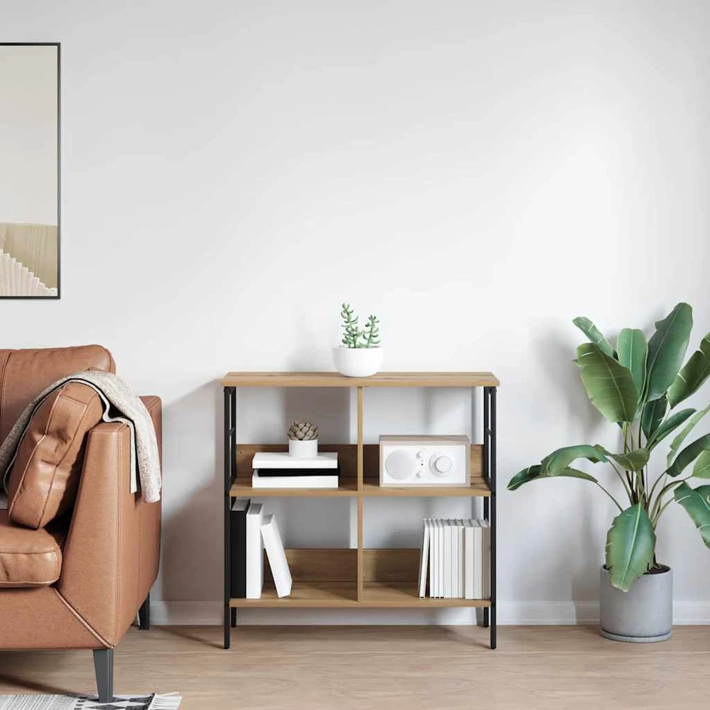 Knygų lentyna 4 lygių 82 x 32 x 79 cm Apdirbta mediena