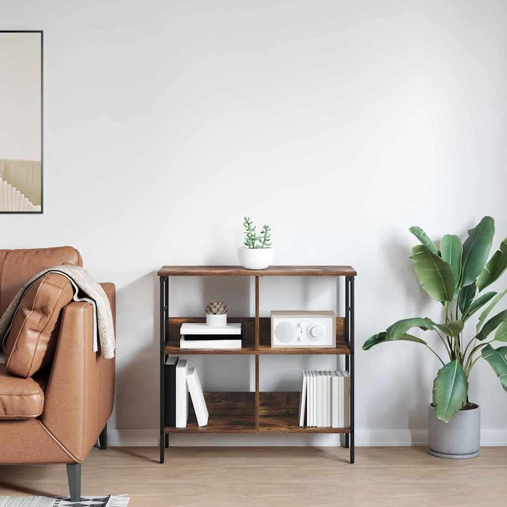 Knygų lentyna 4 lygių 82 x 32 x 79 cm Apdirbta mediena