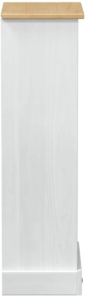 Knygų lentyna 46 x 29 x 100 cm Kietos pušies mediena Balta