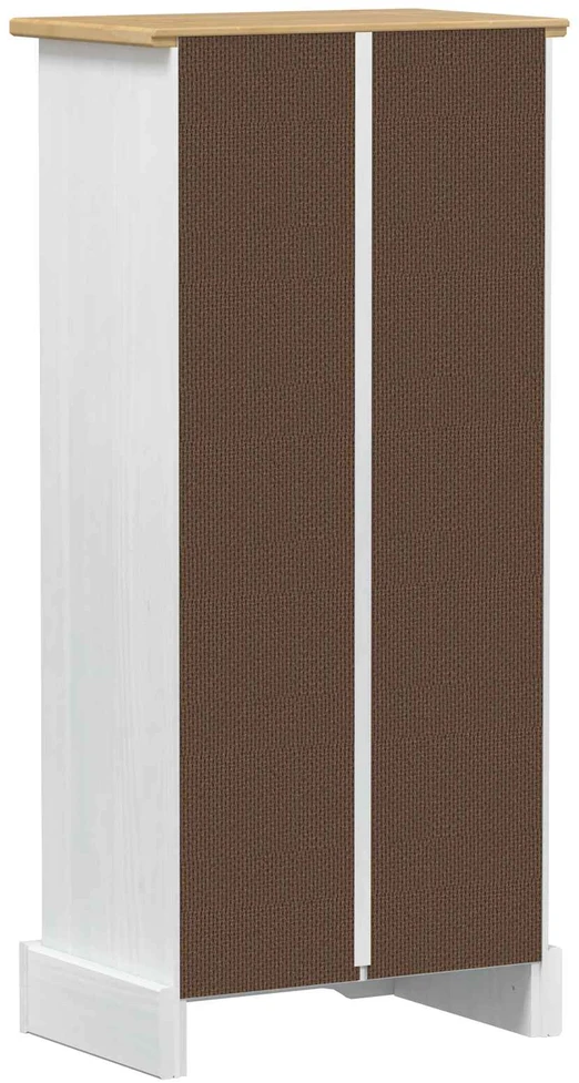 Knygų lentyna 46 x 29 x 100 cm Kietos pušies mediena Balta