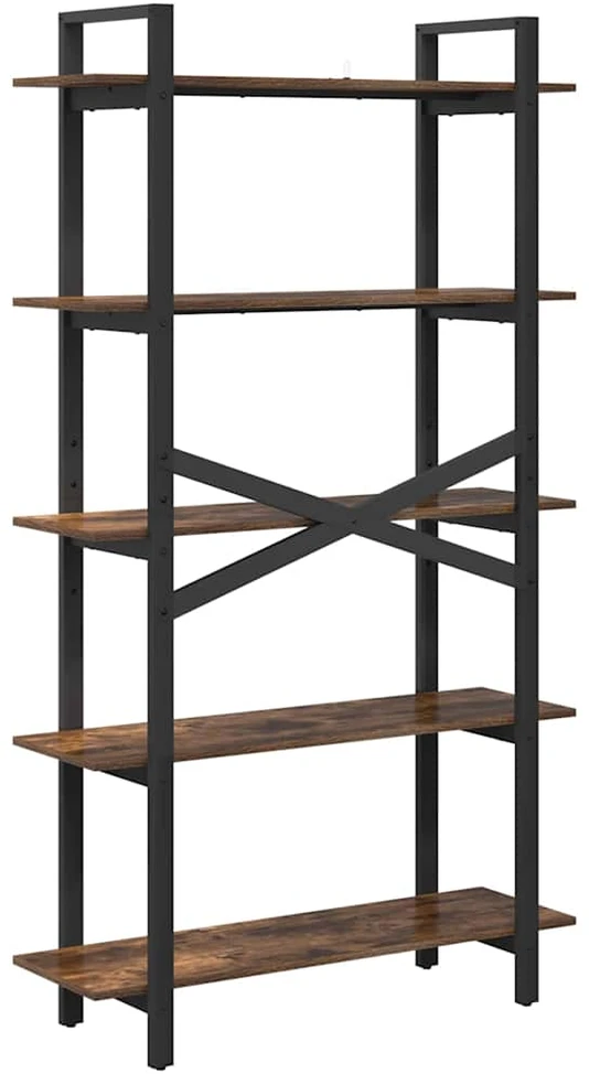 Knygų lentyna 5 aukštų 100 x 33,5 x 178 cm Apdirbta mediena
