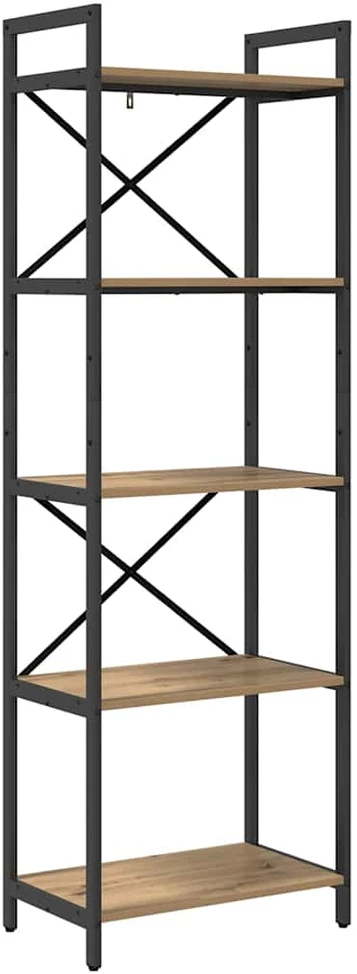 Knygų lentyna 5 aukštų 56 x 34 x 171 cm Apdirbta mediena