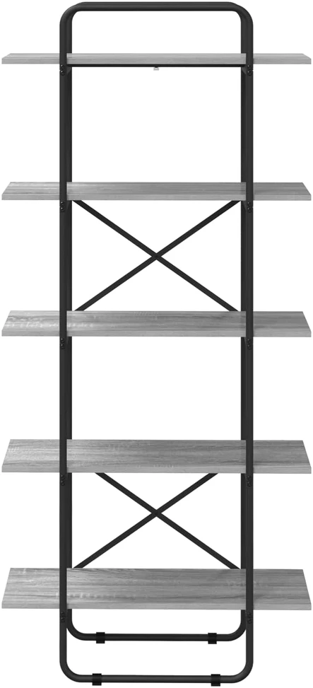 Knygų lentyna 5 aukštų 60 x 35 x 175,5 cm PB Pilka Sonoma