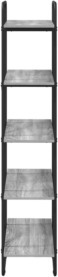 Knygų lentyna 5 aukštų 80 x 35 x 175,5 cm PB Pilka Sonoma