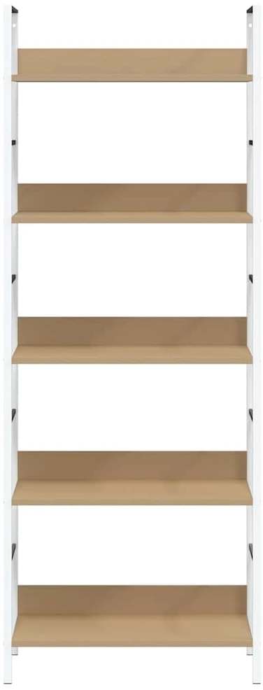 Knygų lentyna, 5 aukštų, ąžuolo, 60x27,6x158,5cm, mediena