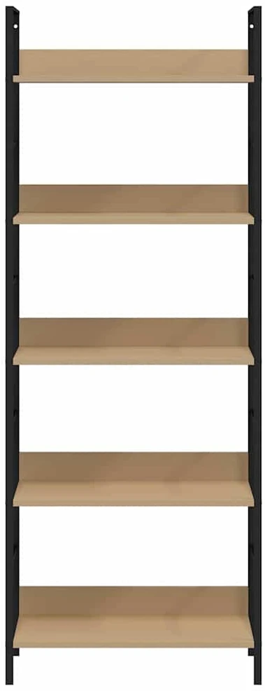 Knygų lentyna, 5 aukštų, ąžuolo, 60x27,6x158,5cm, mediena