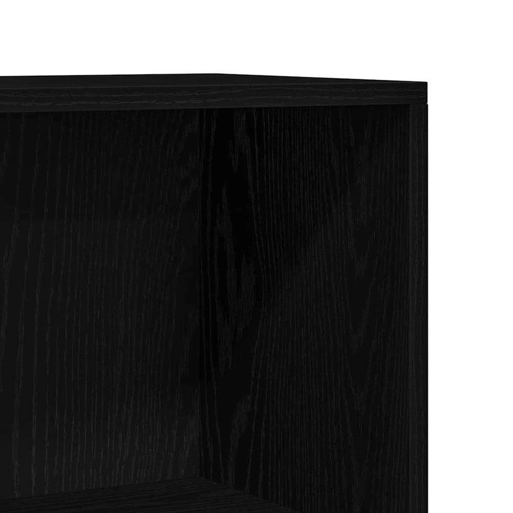 Knygų lentyna 60 x 24 x 143 cm Apdirbta mediena Juodas ąžuolas