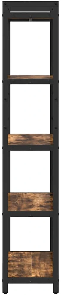 Knygų lentyna 60 x 30 x 155 cm Apdirbta mediena Rūkyta ąžuolas