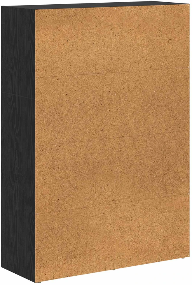 Knygų lentyna 80 x 30 x 114 cm Apdirbta mediena Juodas ąžuolas