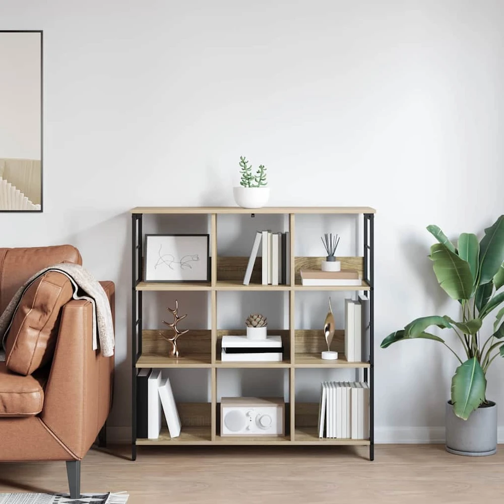 Knygų lentyna 9 lygių 102 x 32 x 104,5 cm Apdirbta mediena