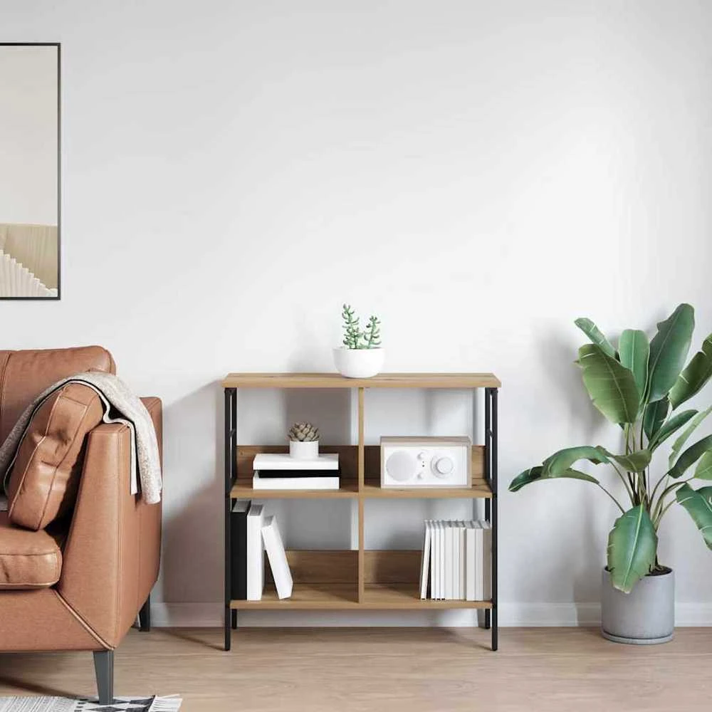 Knygų lentyna 4 lygių 82 x 32 x 79 cm Apdirbta mediena