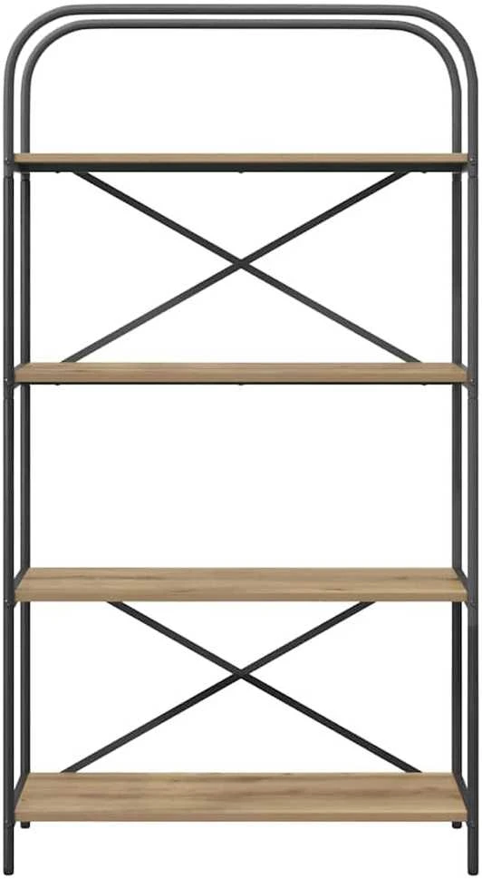 Knygų lentyna 4 lygių 80 x 30 x 146 cm Apdirbta mediena