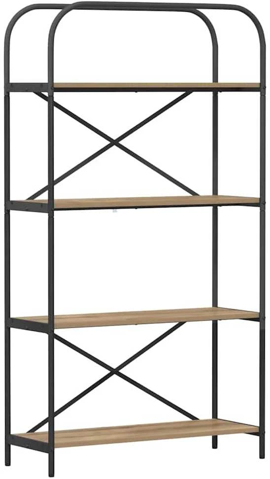 Knygų lentyna 4 lygių 80 x 30 x 146 cm Apdirbta mediena