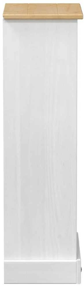 Knygų lentyna 46 x 29 x 100 cm Kietos pušies mediena Balta