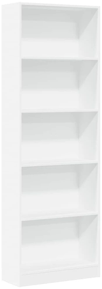 Knygų spinta, baltos spalvos, 60x24x176cm, apdirbta mediena