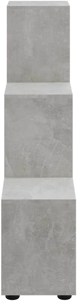Knygų lentyna, betono, 107cm, apdirbta mediena, laiptų dizaino