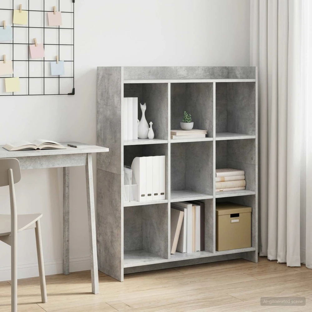 Knygų lentyna Betono pilka 87,5 x 30 x 111 cm Apdirbta mediena
