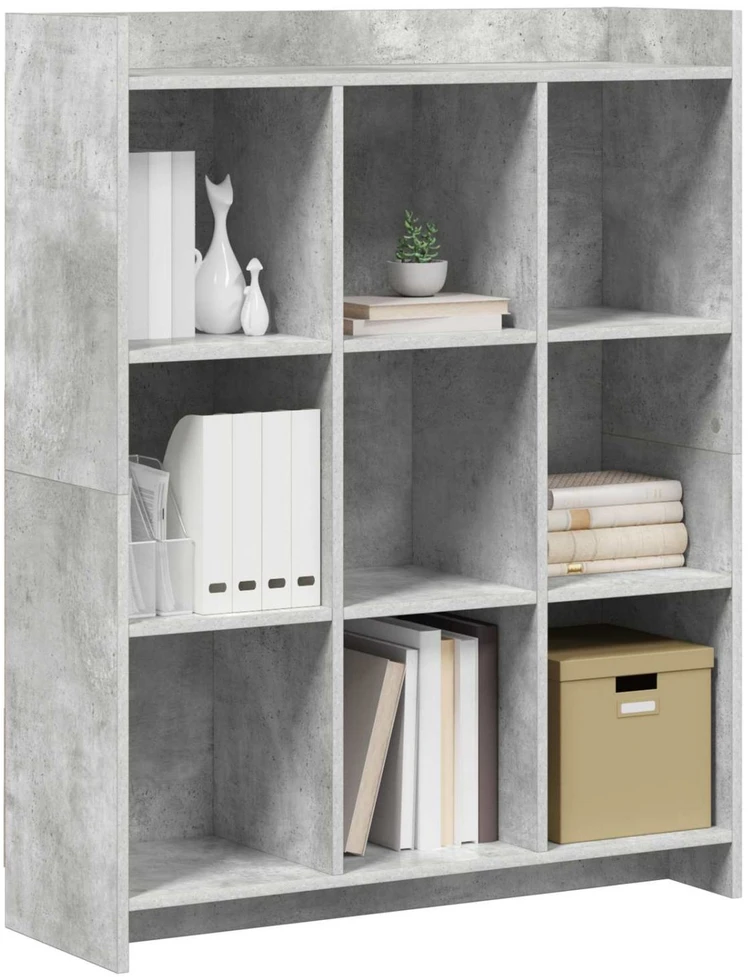 Knygų lentyna Betono pilka 87,5 x 30 x 111 cm Apdirbta mediena