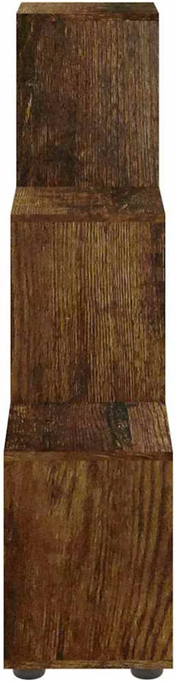 Knygų lentyna, dūminio ąžuolo, 107cm, mediena, laiptų dizaino