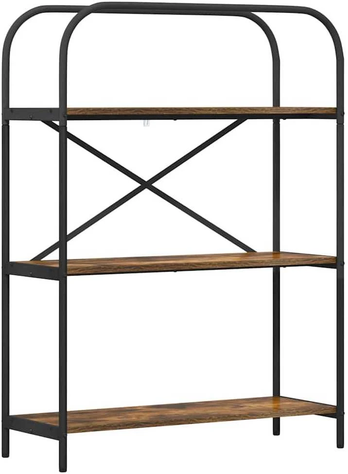 Knygų lentyna 3 lygių 80 x 30 x 109 cm Apdirbta mediena