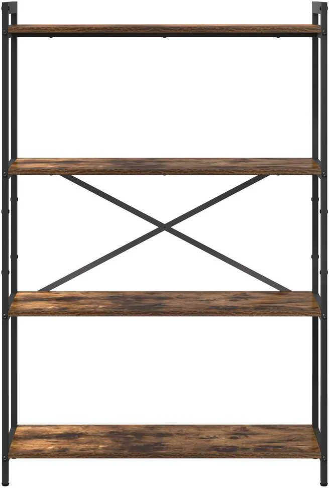 Knygų lentyna 80 x 30 x 120 cm Apdirbta mediena Rūkyta ąžuolas
