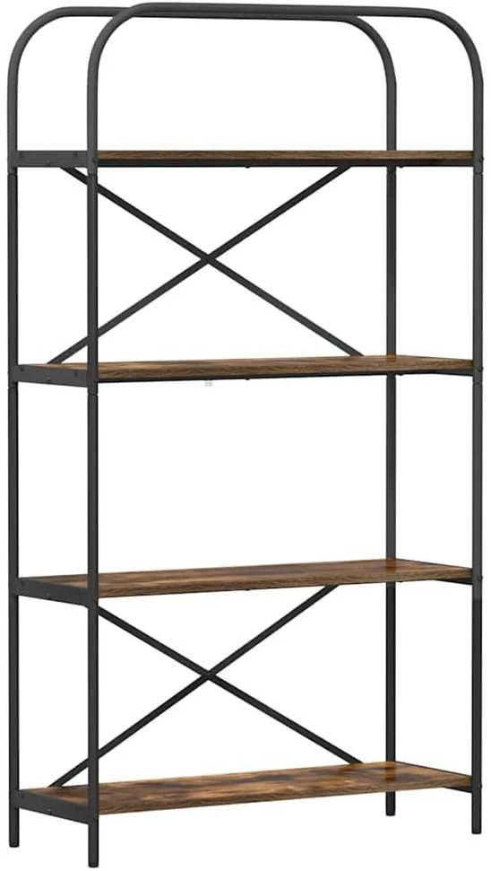 Knygų lentyna 4 lygių 80 x 30 x 146 cm Apdirbta mediena